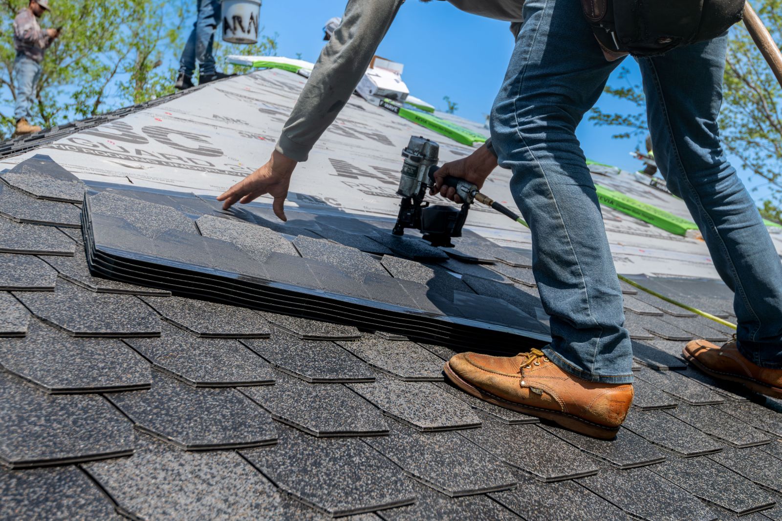 Completed roof work on a Johnson City home
