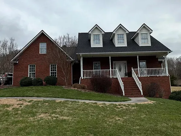 Completed asphalt shingle roof in Kingsport