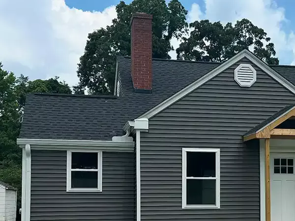 Seamless gutters installed on a Kingsport, Tennessee home